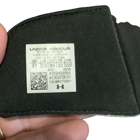 Under Armour Slides Slip On 4D Foam Youth Boy Size 3 Black Athletic Durable - Picture 5 of 6